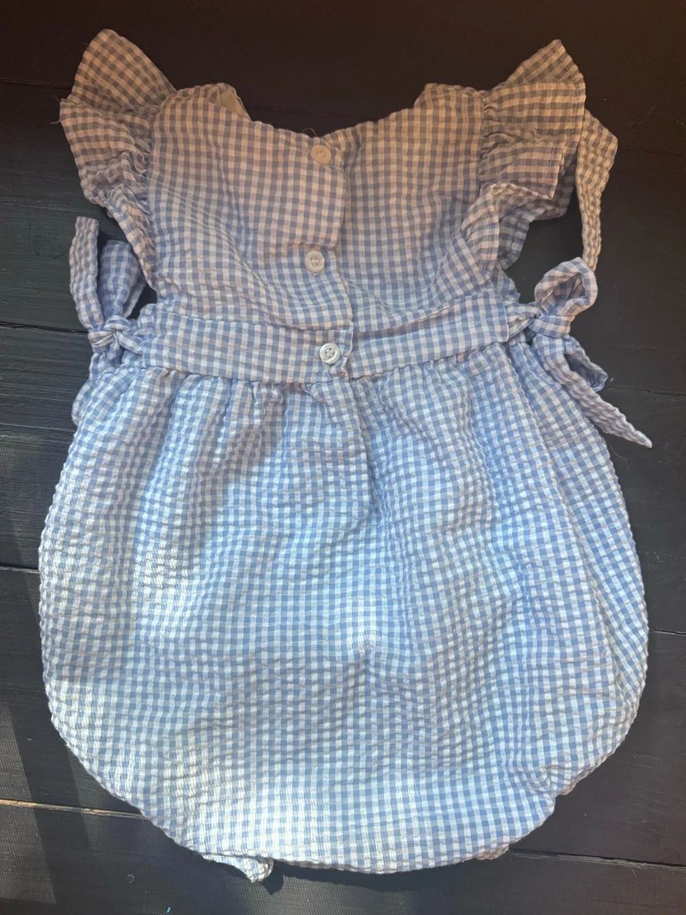 Cecil & Lou Blue gingham bubble